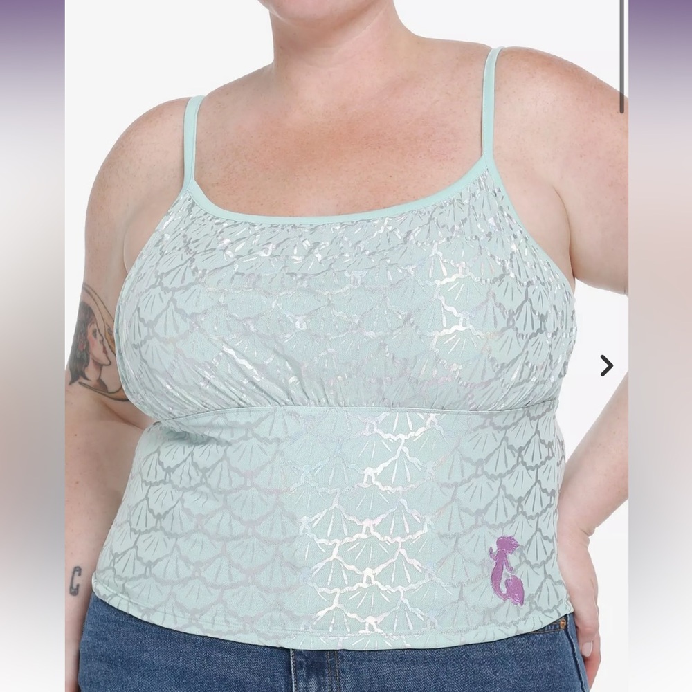 NWOT Her Universe Disney The Little Mermaid Mesh Shell Cami